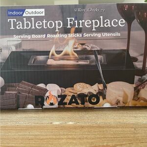 NEW Rozato Tabletop Fireplace with Serving Board
